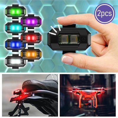 Luzes LED estroboscópicas com opção de carregamento para segurança e estilo na estrada (2 peças) | STROBIES