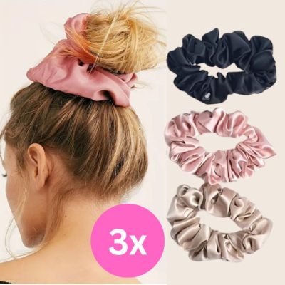 3x elásticos de setim | HAIRCHIE