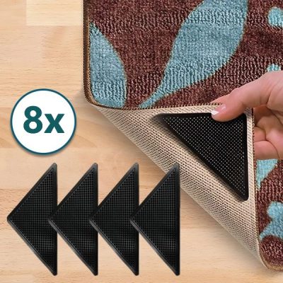 8x almofadas adesivas antiderrapantes para tapete